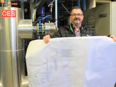 Piotr Michałowski, główny inżynier szpitala, już planuje kolejne ekologiczne inwestycje