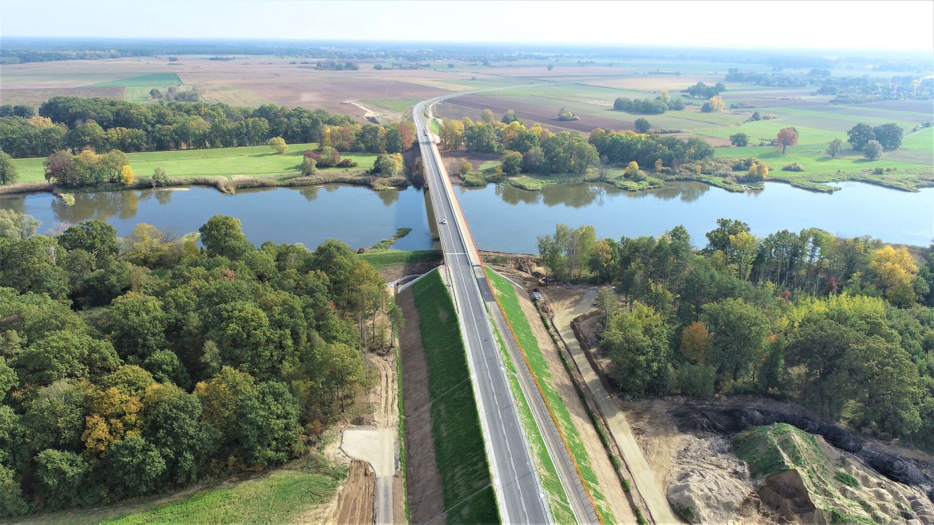 Most nad Odrą w Milsku w ciągu drogi wojewódzkiej