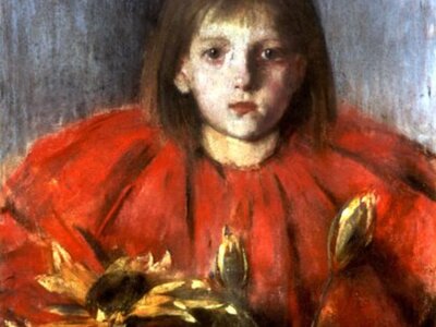 "Dziewczynka ze słonecznikami" - obraz Olgi Boznańskiej z kolekcji Muzeum Ziemi Lubuskiej w Zielonej Górze