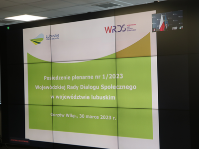 Slajd tytułowy posiedzenia WRDS