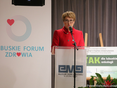 Lubuskie Forum Zdrowia w Muzeum Ziemi Lubuskiej. Na zdjęciu marszałek Elżbieta Anna Polak.