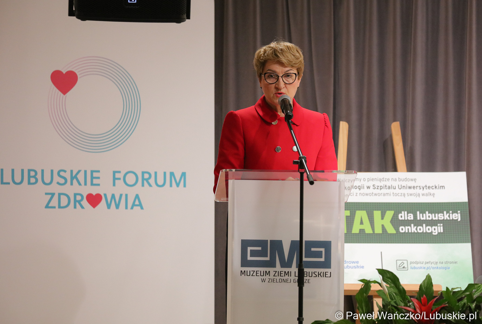 Lubuskie Forum Zdrowia w Muzeum Ziemi Lubuskiej. Na zdjęciu marszałek Elżbieta Anna Polak.