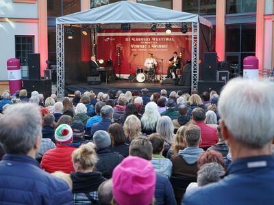 Stanisław Soyka Kwartet wystąpił w ramach III Lubuskiego Festiwalu Otwartych Piwnic i Winnic w Zielonej Górze w poniedziałek, 1 maja 2023 r.