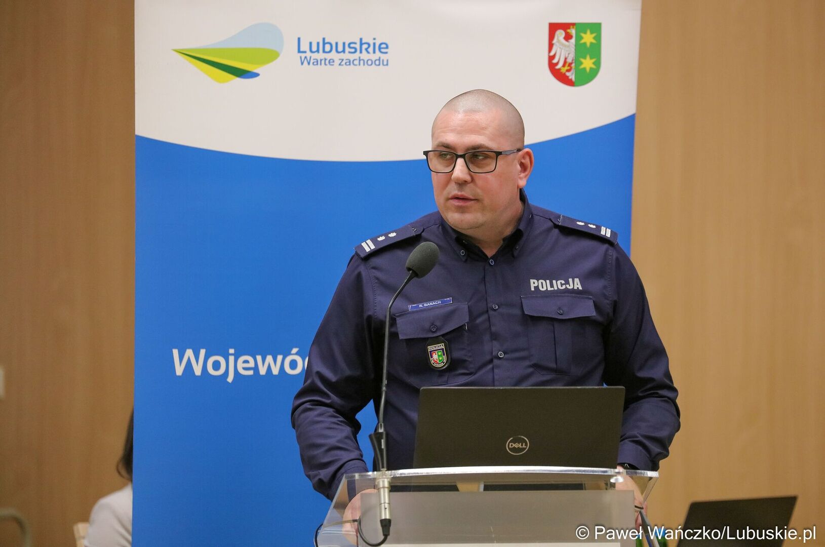 Mł. insp. Rafał Banach, zastępca komendanta wojewódzkiego policji w Gorzowie Wlkp.