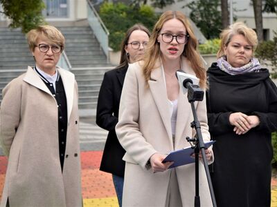 Konferencja prasowa podsumowującą Ranking Szkół Przyjaznych LGBTQ+ "Bezpieczna Szkoła" w województwie lubuskim