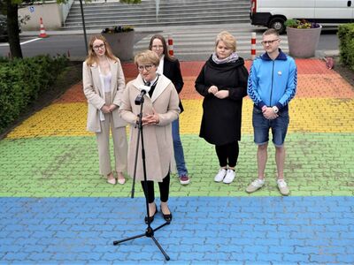 Konferencja prasowa podsumowującą Ranking Szkół Przyjaznych LGBTQ+ "Bezpieczna Szkoła" w województwie lubuskim