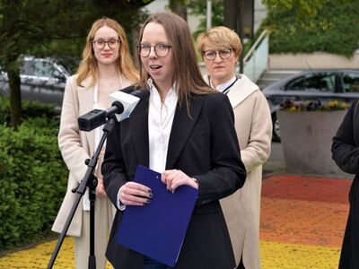 Konferencja prasowa podsumowującą Ranking Szkół Przyjaznych LGBTQ+ "Bezpieczna Szkoła" w województwie lubuskim