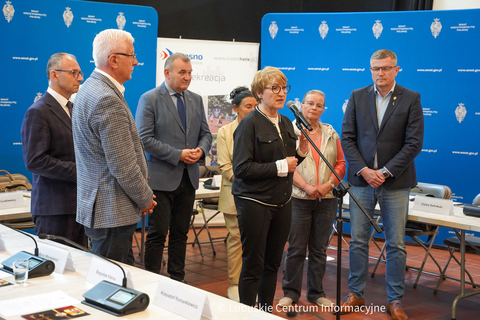 Konferencja prasowa dot. Odry na zamku w Krośnie Odrz.