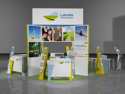 Wizualizacja stoiska Województwa Lubuskiego