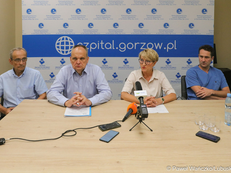 Konferencja prasowa w gorzowskim szpitalu