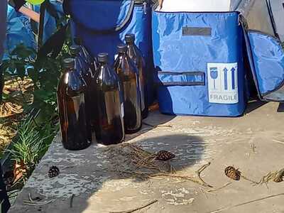Pobieranie próbek wody do badań w Zielonej Górze Przylepie