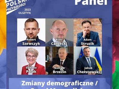 We wtorek 29 sierpnia 2023 r. marszałek Elżbieta Anna Polak weźmie udział w panelu marszałków na Campus Polska Przyszłości. Tematem rozmowy będą zmiany demograficzne.