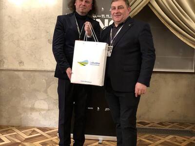 Grzegorz Potęga z Vavřincem Menšlem, dyrektorem 3Kino Fest MFF Praha