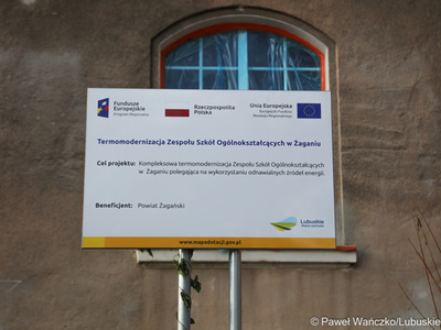 Termomodernizacja Zespołu Szkół Ogólnokształcących w Żaganiu 