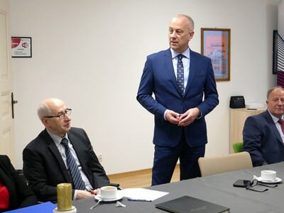 Marszałek Marcin Jabłoński na spotkaniu z władzami Zachodniej Izby Przemysłowo-Handlowej