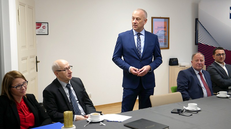 Marszałek Marcin Jabłoński na spotkaniu z władzami Zachodniej Izby Przemysłowo-Handlowej