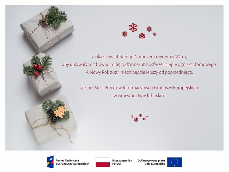 Z okazji Świąt Bożego Narodzenia życzymy Wam, aby upływały w zdrowiu, miłej rodzinnej atmosferze i cieple ogniska domowego. A Nowy Rok 2024 będzie lepszy od poprzedniego.