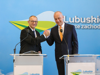 Wojewoda Marek Cebula i marszałek Marcin Jabłoński