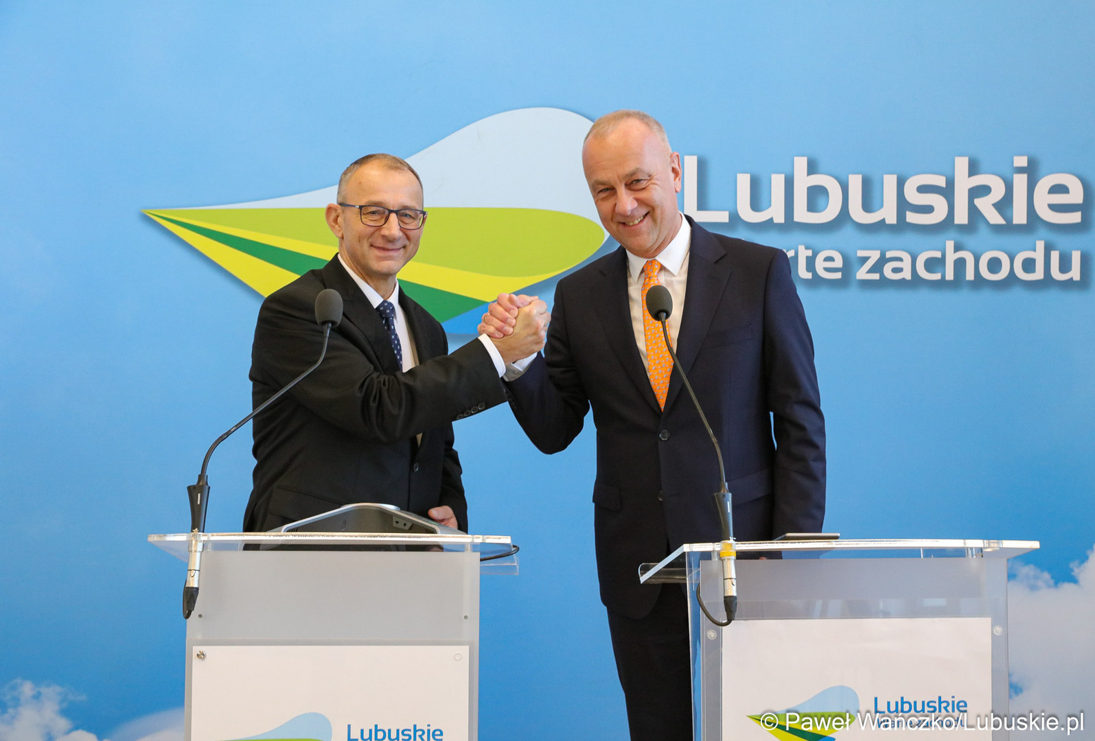 Wojewoda Marek Cebula i marszałek Marcin Jabłoński