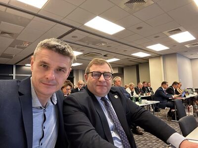 Delegaci Lubuskiego w ZWRP: Grzegorz Potęga - Członek Zarządu Województwa Lubuskiego, Sebastian Ciemnoczołowski - Radny Województwa Lubuskiego