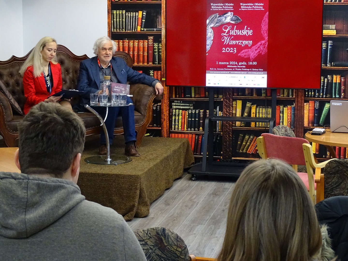 Ogłoszenie nominacji do Lubuskich Wawrzynów 2023 w bibliotece Norwida