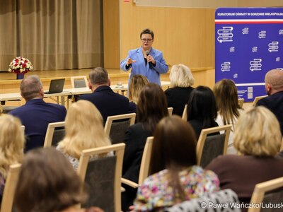 Wiceminister edukacji Katarzyna Lubnauer, w Urzędzie Marszałkowskim w Zielonej Górze, uczestniczyła w spotkaniu z dyrektorami lubuskich szkół i placówek oświatowych