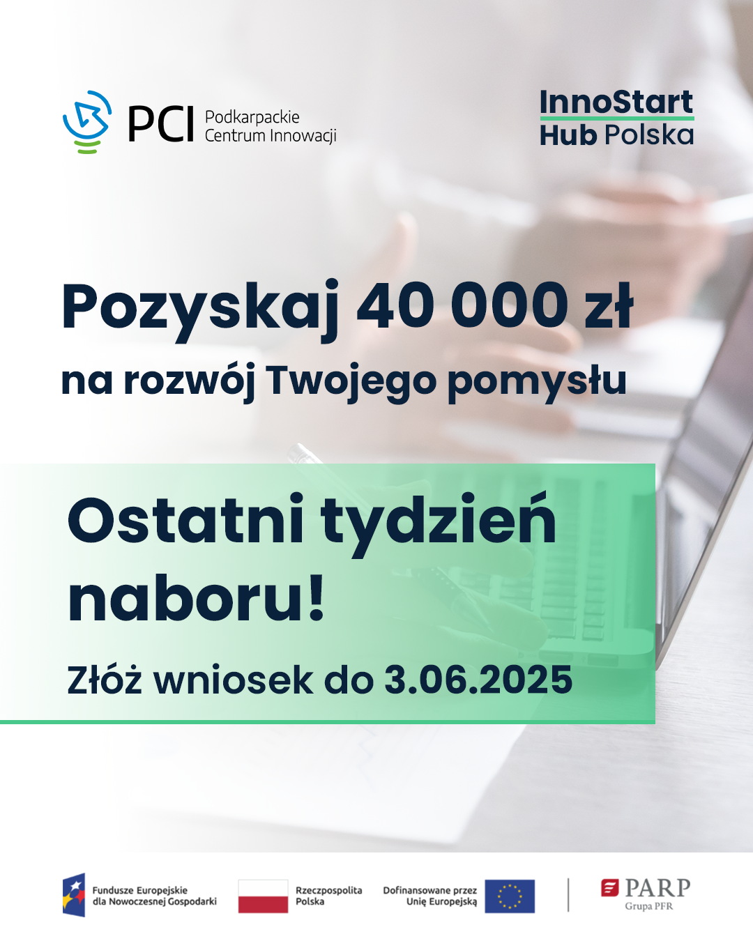 plakat z napisem ostatnie dni naboru