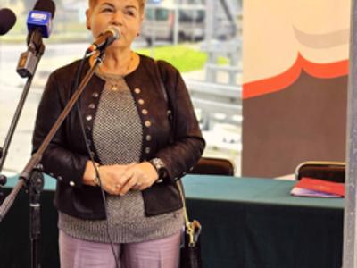 Anna Chinalska w takcie przekazania zezwolenia na realizację budowy obwodnicy Krosna Odrzańskiego - 04 sierpnia 2025 r.